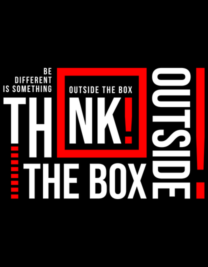 Think Outside The Box – Oversized Graphic T-Shirt