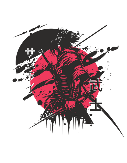 Samurai Spirit Oversized T-Shirt – Japanese Warrior Art
