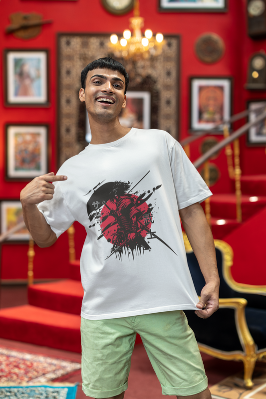Samurai Spirit Oversized T-Shirt – Japanese Warrior Art