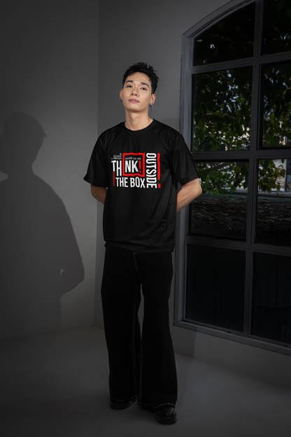 Think Outside The Box – Oversized Graphic T-Shirt
