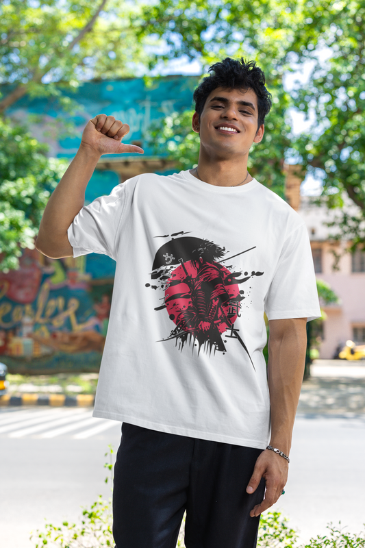 Samurai Spirit Oversized T-Shirt – Japanese Warrior Art